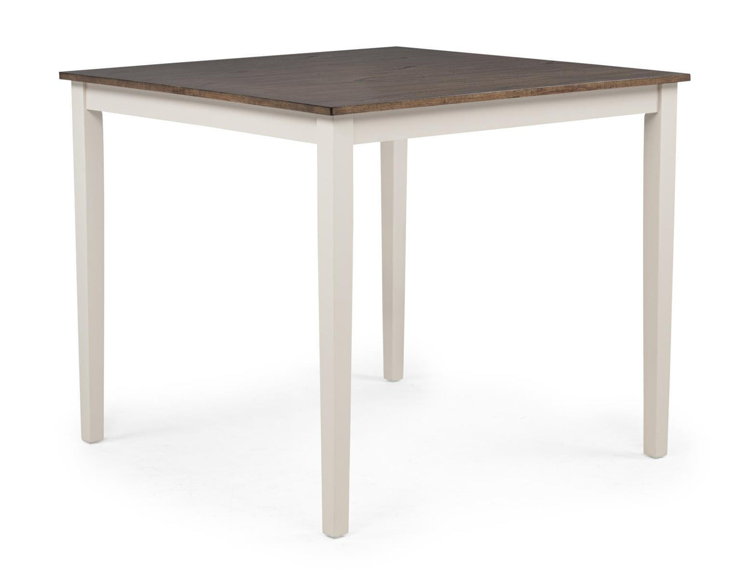 D322 - Koen OFF White/Brown Top Square Dining Set